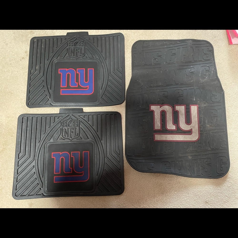 New York Giants Heavy Duty Rubber Vinyl Floor Mats